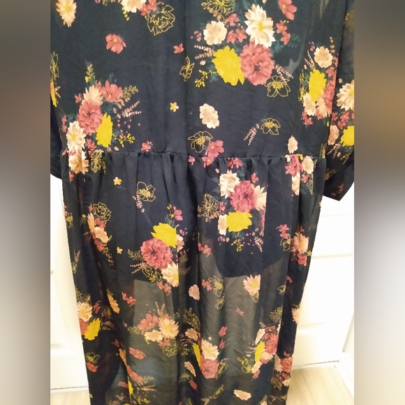 Torrid Georgette High-low Babydoll Button Up Blouse. Torrid size 4 (26w) - Picture 7 of 9